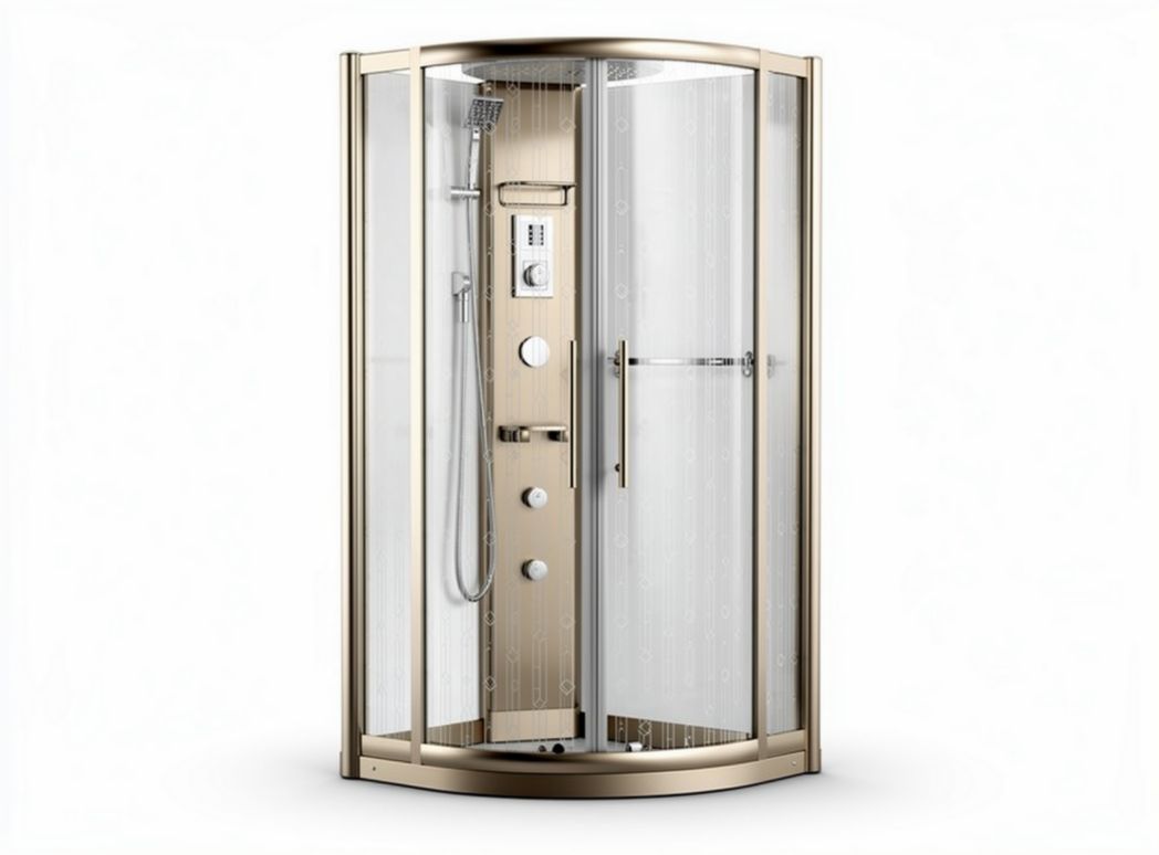 Cabina doccia angolare in vetro temperato e alluminio 90 x 90 x 220cm