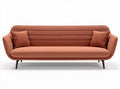 Divano moderno in tessuto arancione con cuscini inclusi 190 x 80 x 85cm