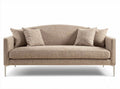 Divano moderno in tessuto beige con cuscini inclusi 200 x 90 x 85cm
