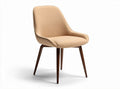 sedia moderna in tessuto beige con struttura in legno dimensioni 45 x 50 x 80cm