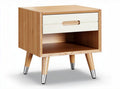 Comodino in legno con cassetto e ripiano aperto dimensioni 45 x 40 x 50cm